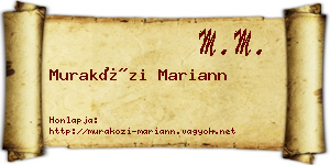 Muraközi Mariann névjegykártya