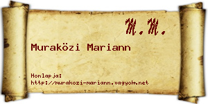 Muraközi Mariann névjegykártya