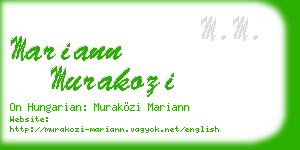 mariann murakozi business card