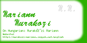 mariann murakozi business card